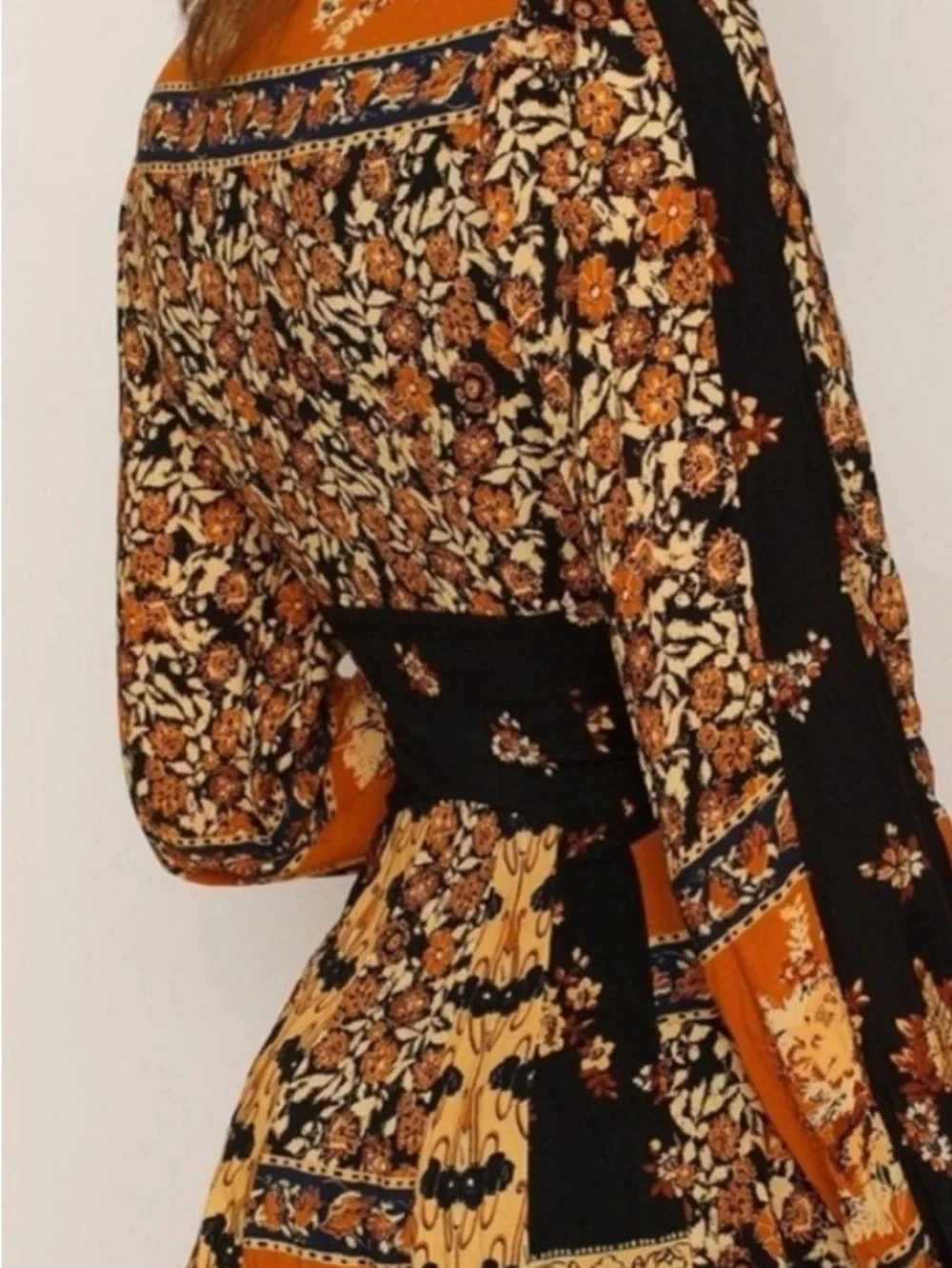 Free People Boho Patchwork Mini Dress